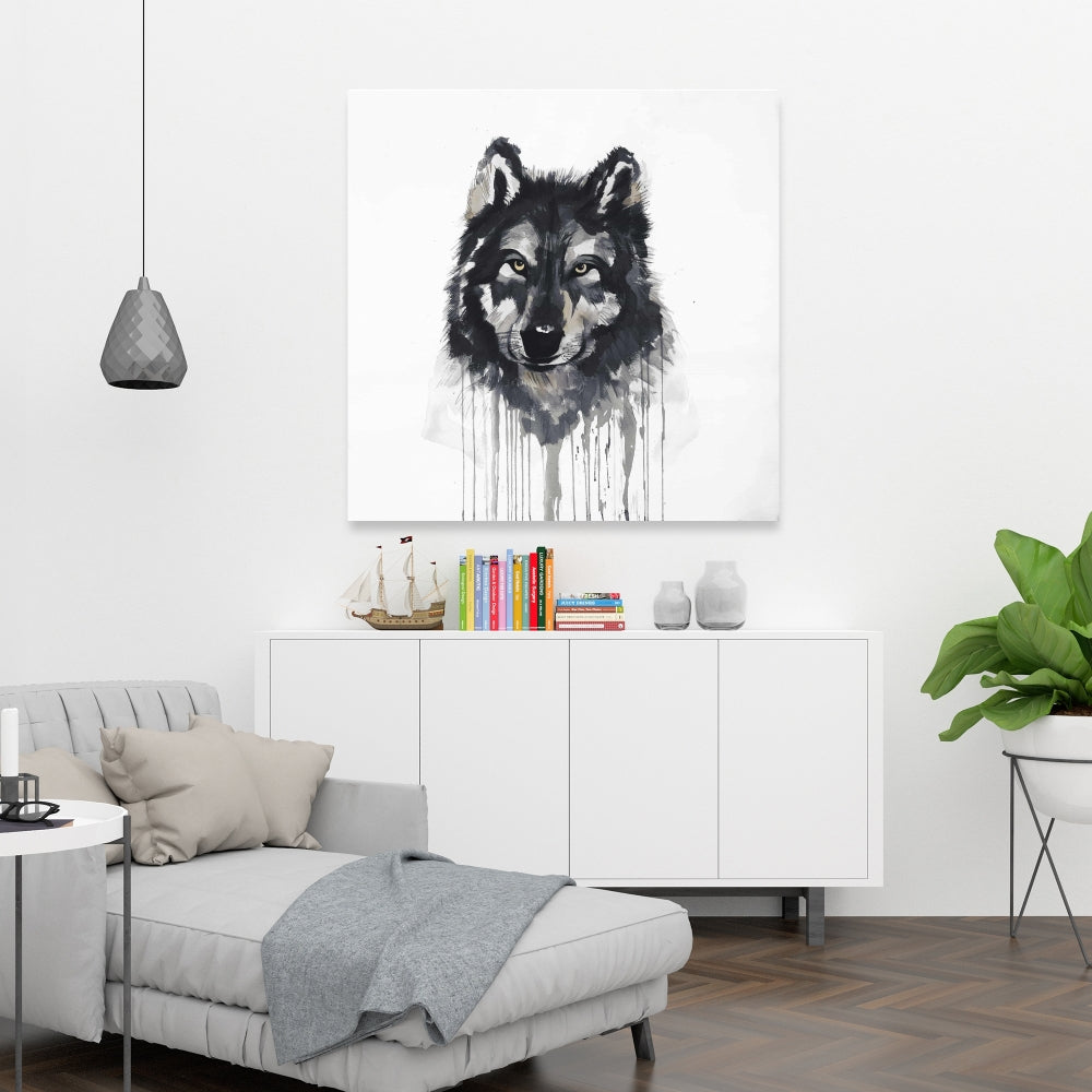 Toile « Loups mystérieux » | Décoration murale animalière pour salon