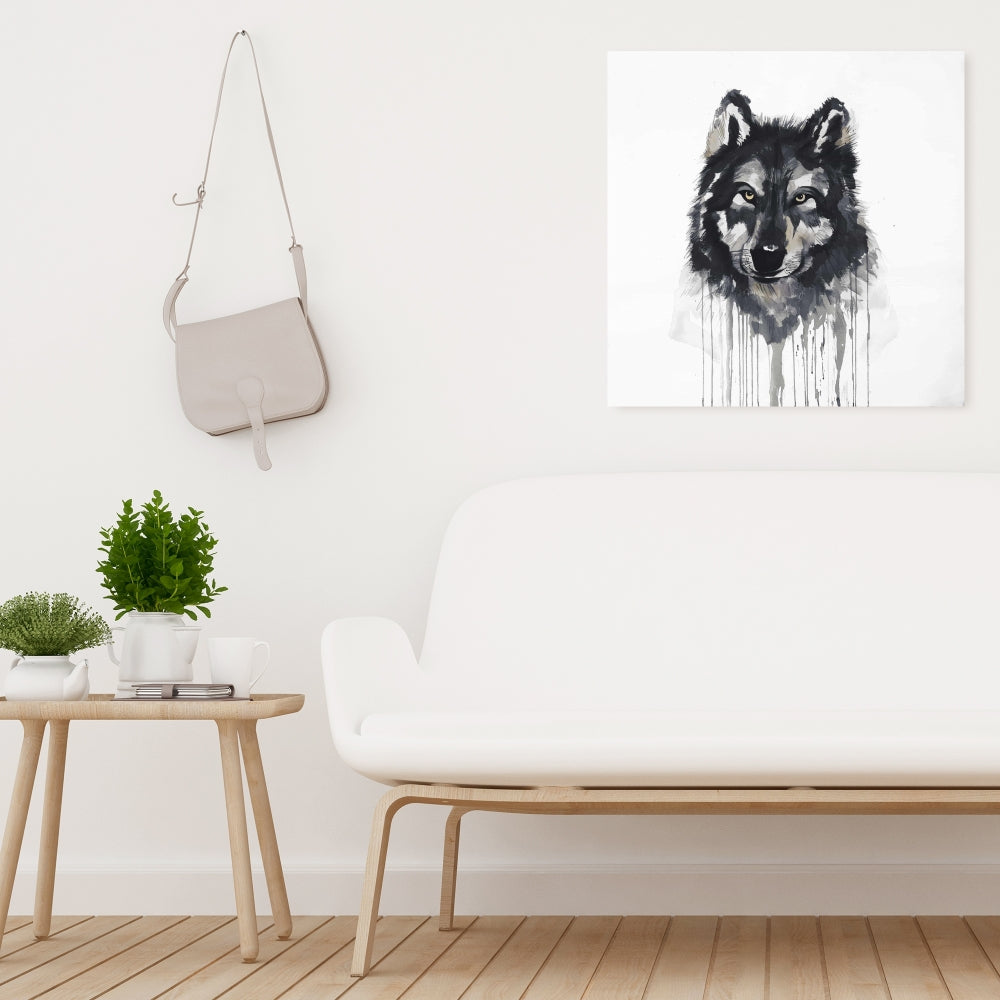 Toile « Loups mystérieux » | Décoration murale animalière pour salon