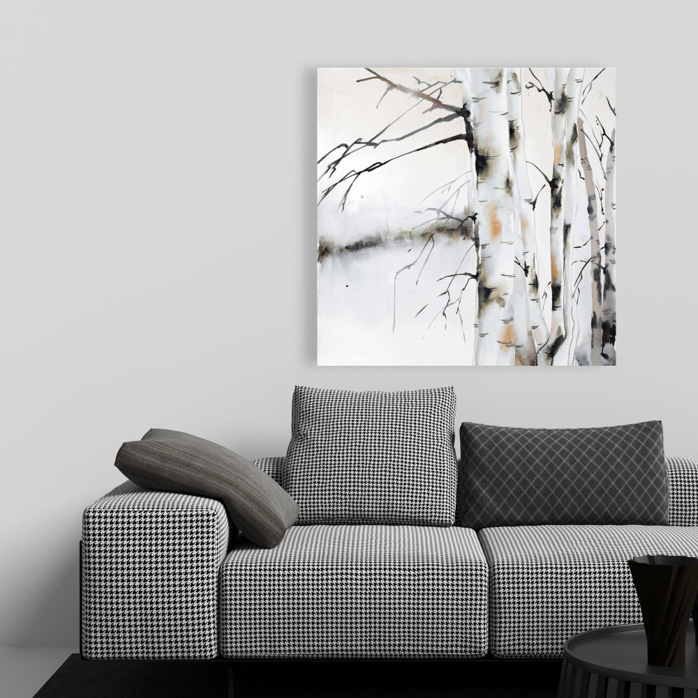 Winter Birches Canvas | Livingroom Wall Art Decor | Landscapes