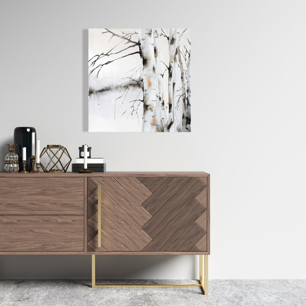 Winter Birches Canvas | Livingroom Wall Art Decor | Landscapes