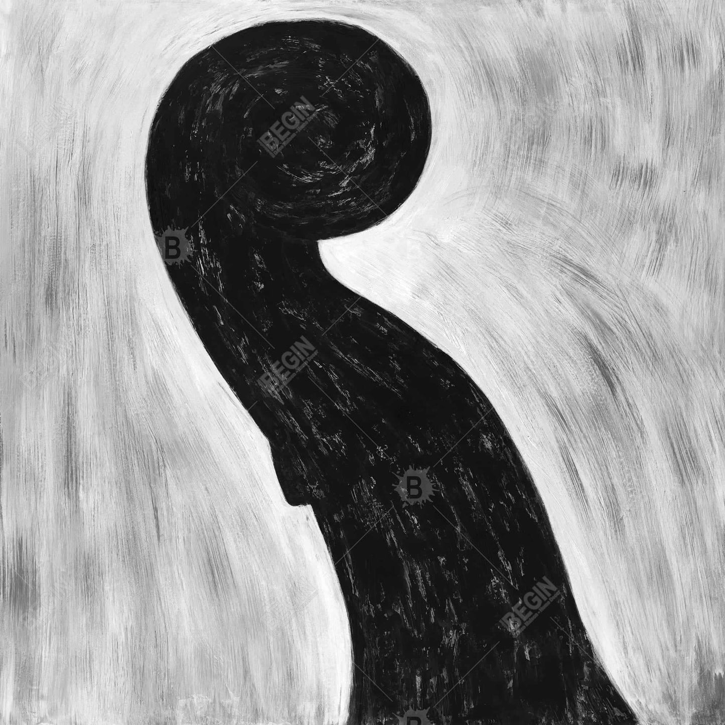 Scroll Violin Monochrome Canvas | Musical Instrument Decor