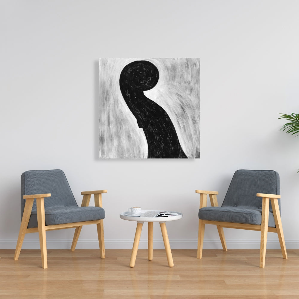 Scroll Violin Monochrome Canvas | Musical Instrument Decor