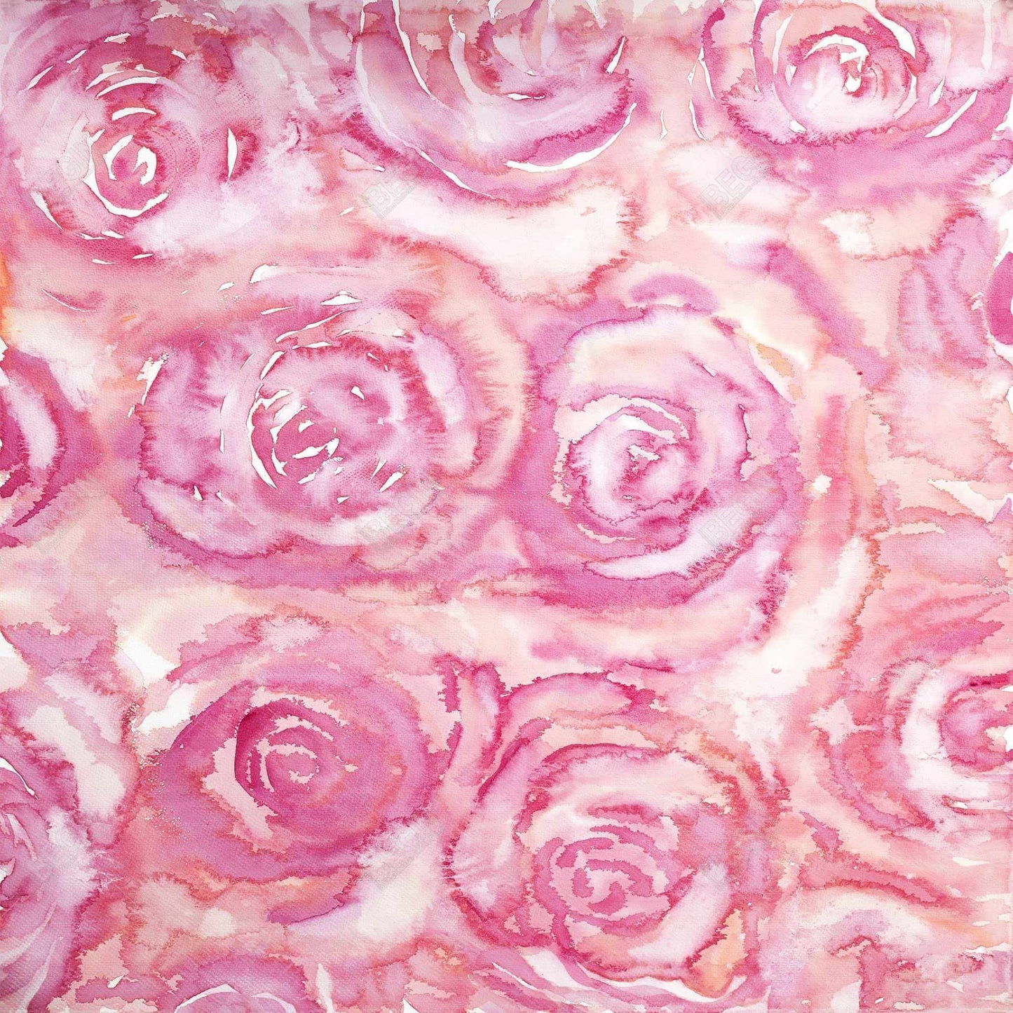 Toile botanique rose pour chambre à coucher | Bouquet de roses à l'aquarelle