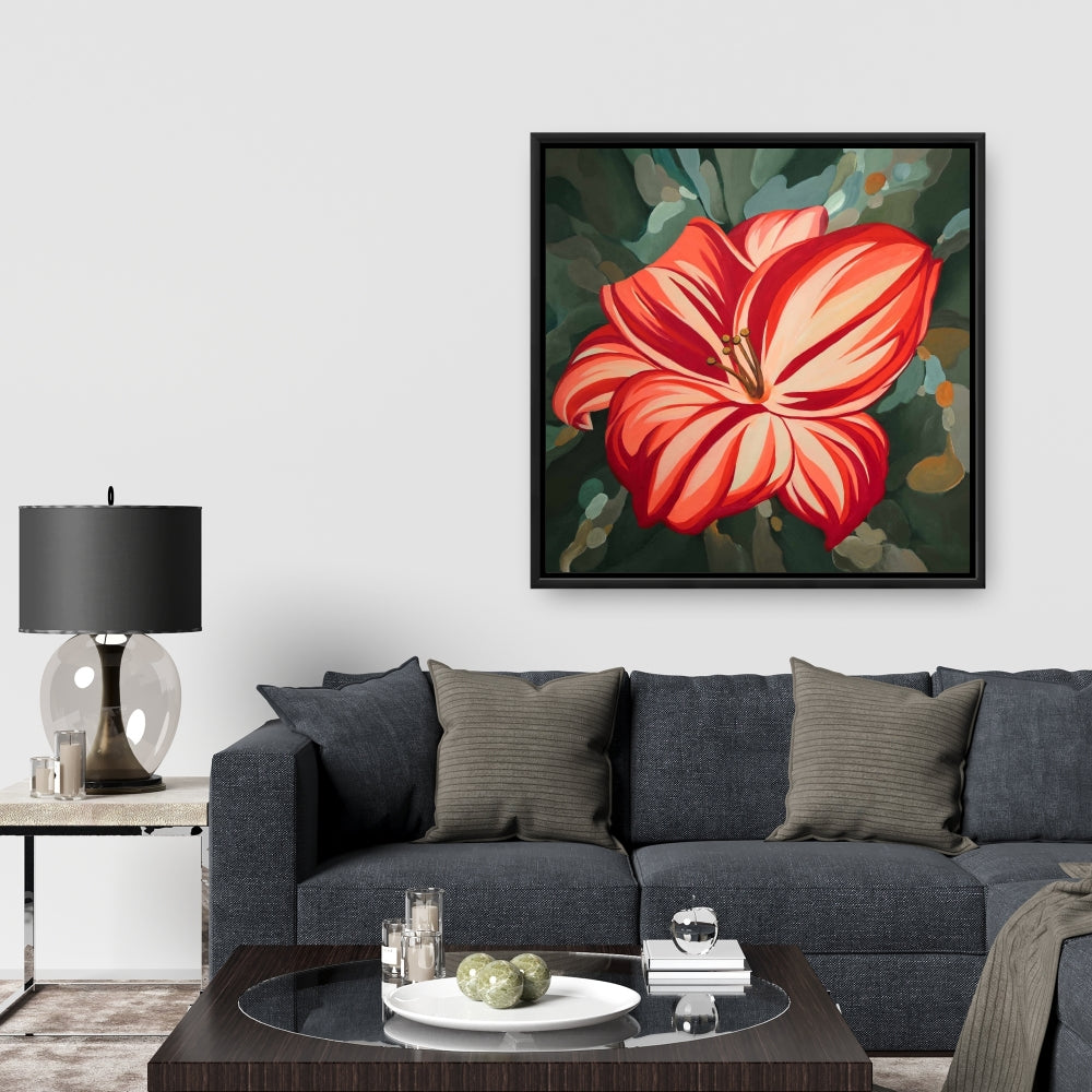 Toile encadrée « Hémérocalles en fleurs » | Décoration florale et botanique