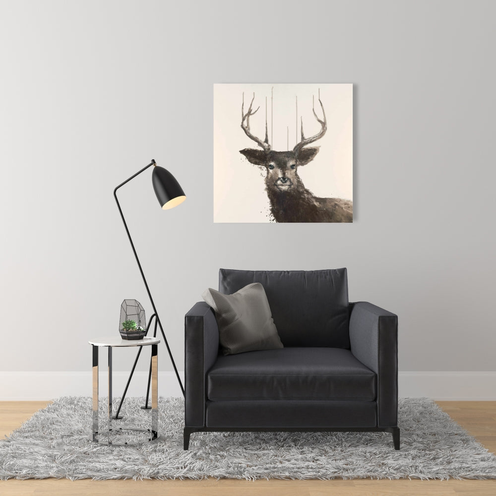Toile abstraite « Cerf » | Décoration murale pour chambre à coucher | Décoration d'intérieur
