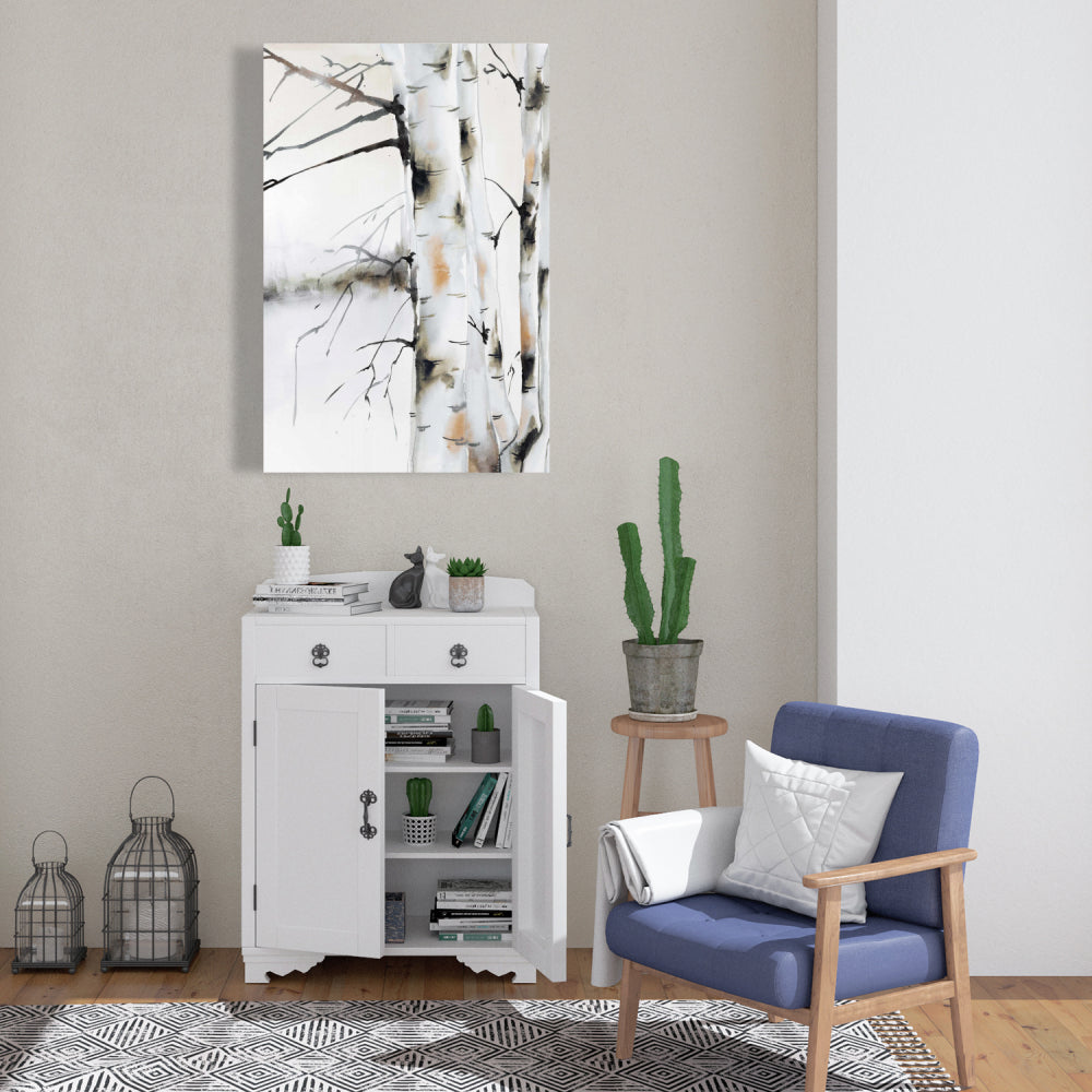 Winter Birches Canvas | Livingroom Wall Art Decor | Landscapes