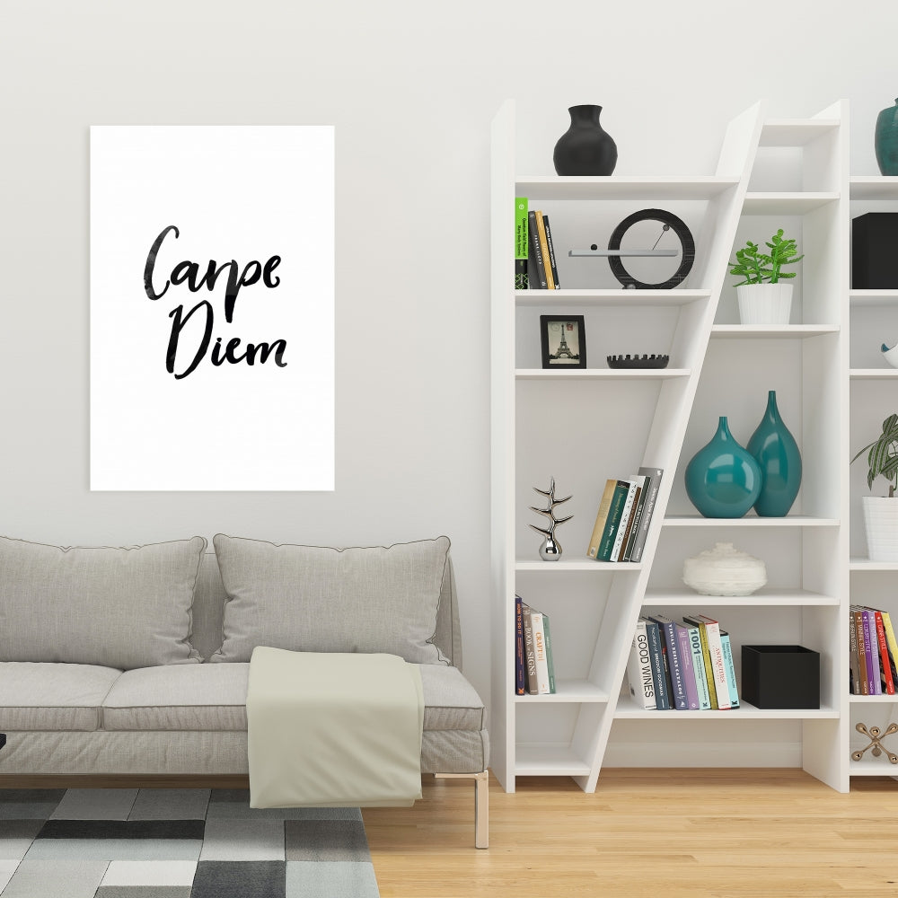 Carpe Diem Motivational Canvas - White Bedroom Home Decor