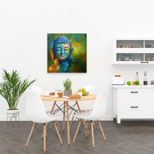 Toile Bouddha bienheureux | Décoration de chambre asiatique | Art spirituel