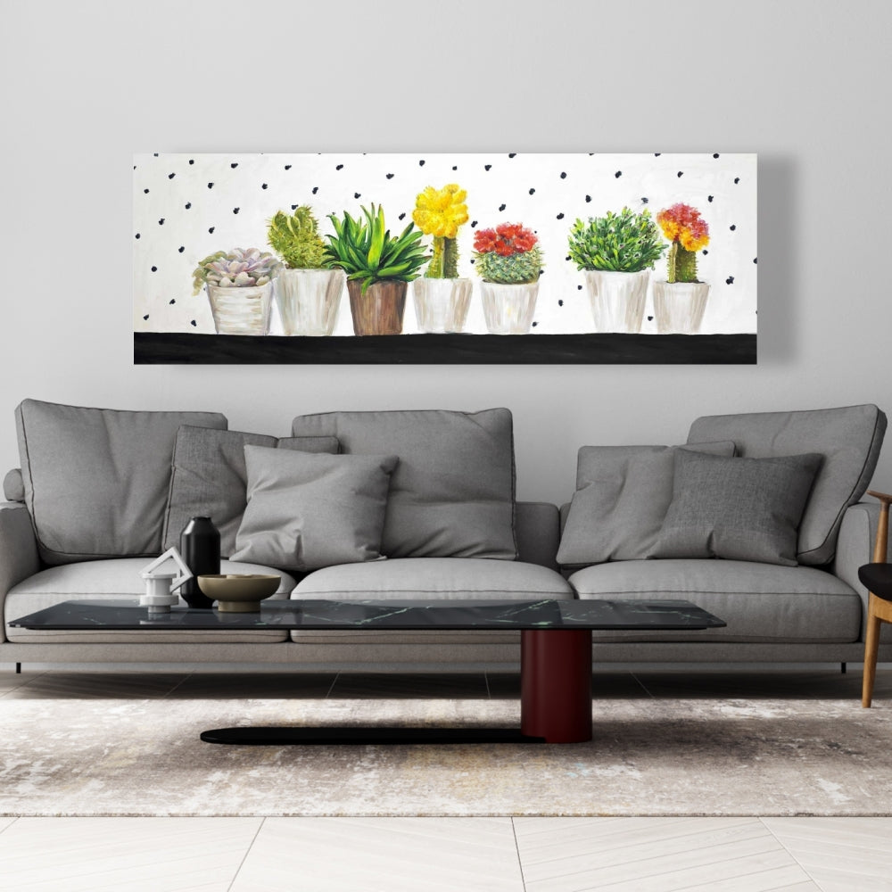 Small Cactus & Succulents Canvas | Exotic Floral Home Decor
