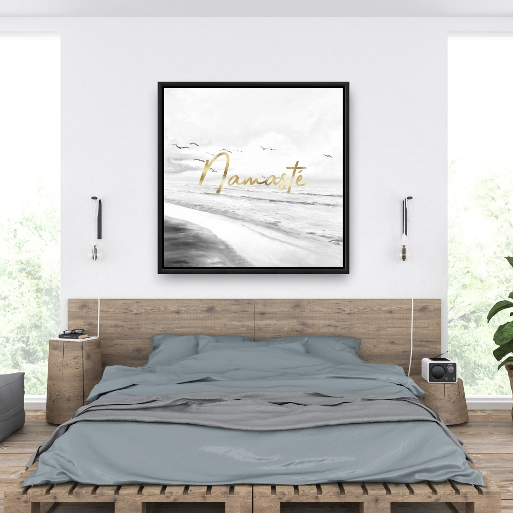 Namaste Minimalist Canvas - Motivational Home Decor Quotes