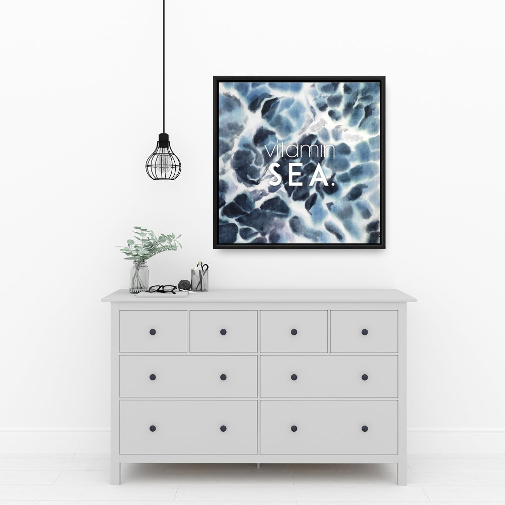 Toile illustrative bleue « Vitamine Sea » | Décoration d'intérieur