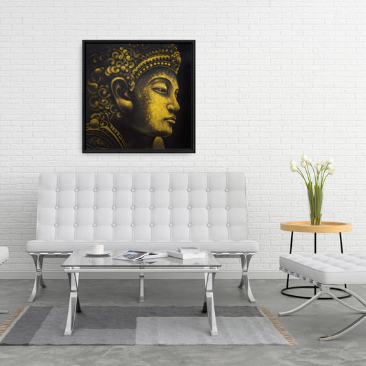 Buddha of Indonesia Framed Canvas | Spiritual Home Decor