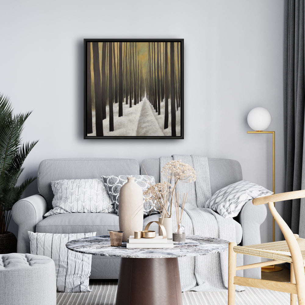 Toile de salon rustique marron | Décoration de randonnée en forêt