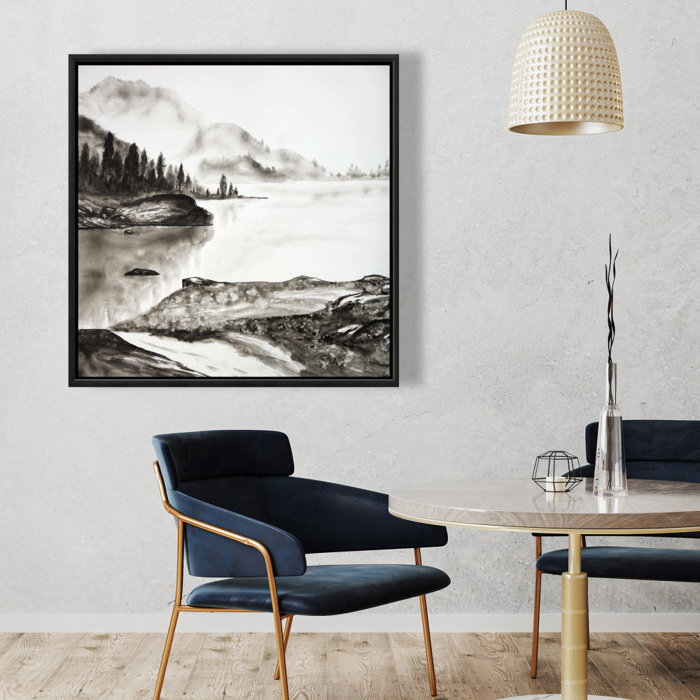 Toile Paysage paisible | Décoration rustique pour salon