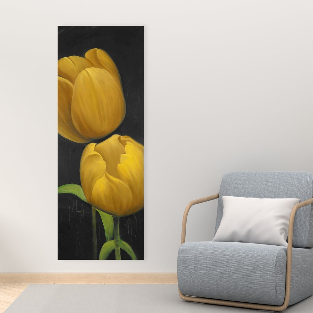 Contemporary Yellow Canvas - Two Daffodils Flowers Decor