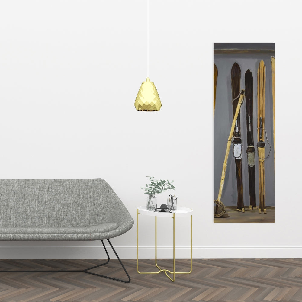 Toile « Bâtons de ski rustiques et skis vintage » | Décoration d'intérieur