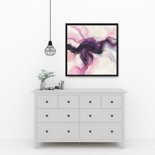 Toile encadrée Corps céleste | Décoration de chambre violette