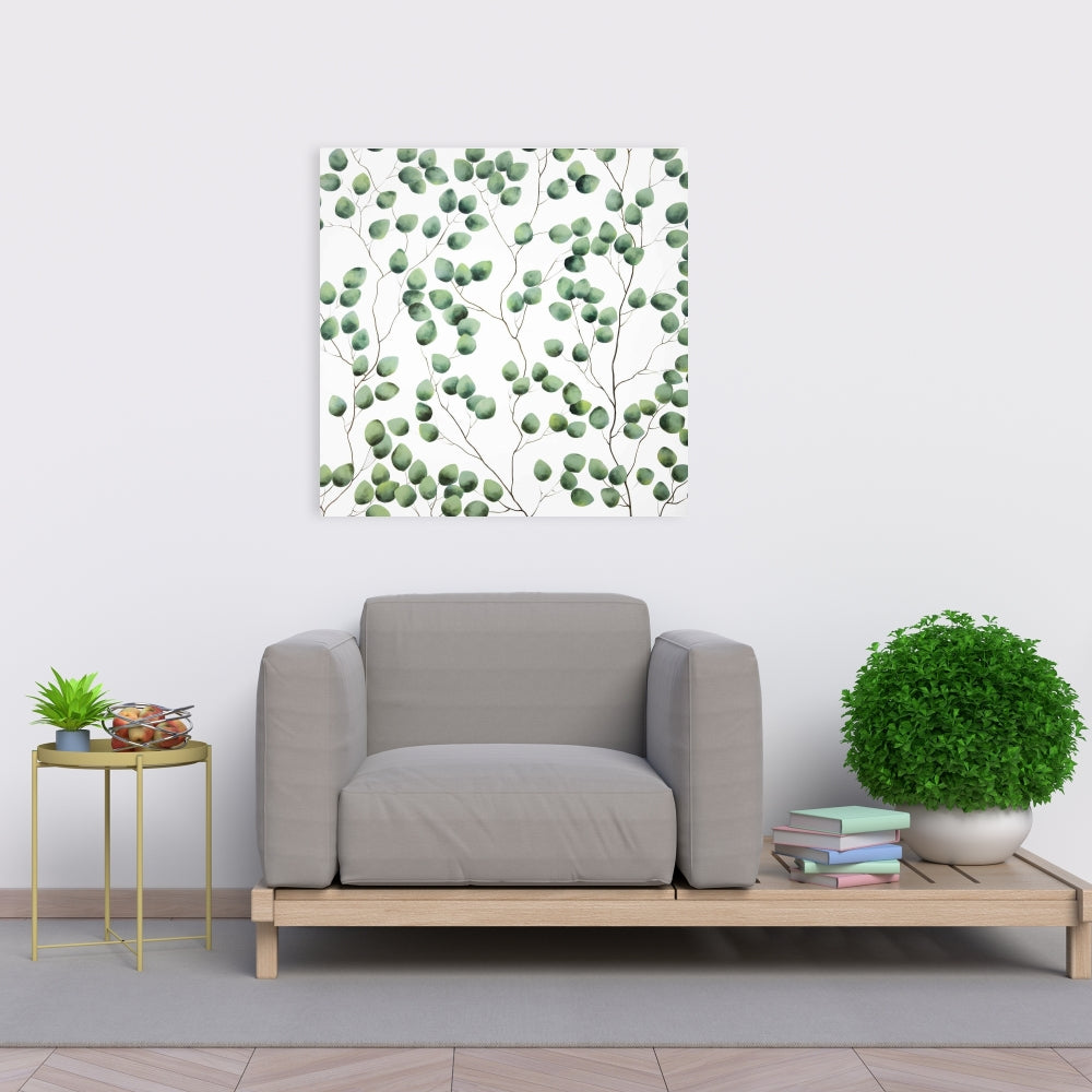 Climbing Leaves Canvas - Artistic Living Room Wall Decor
