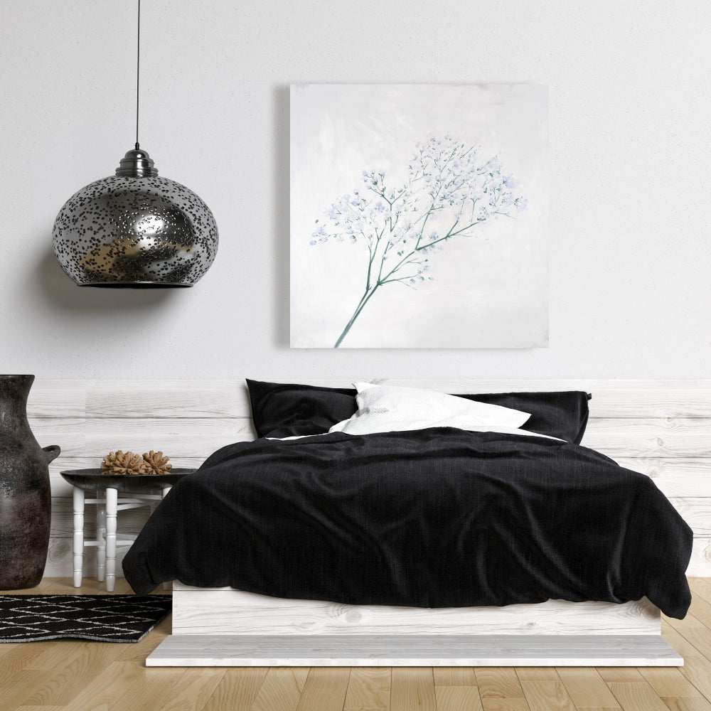 Botanical Bedroom Canvas | Minimalist Baby's Breath Bouquet