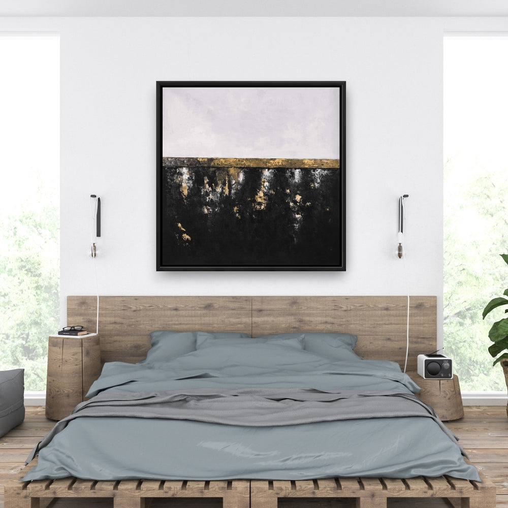 Toile encadrée industrielle aux formes abstraites | Décoration d'intérieur