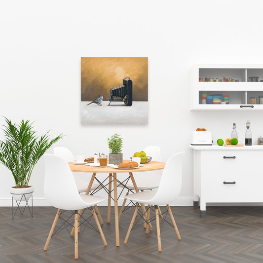 Rustic Animals Canvas - Old Camera with Bird | Home Decor