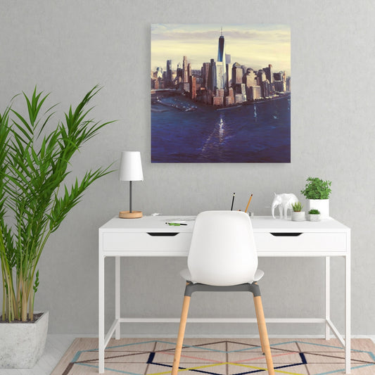 Toile vintage de la ville de New York | Décoration murale hyperréaliste