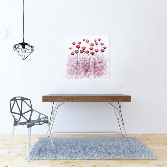 Bedroom Canvas | Pink Flowers with Splash | Floral Home Decor