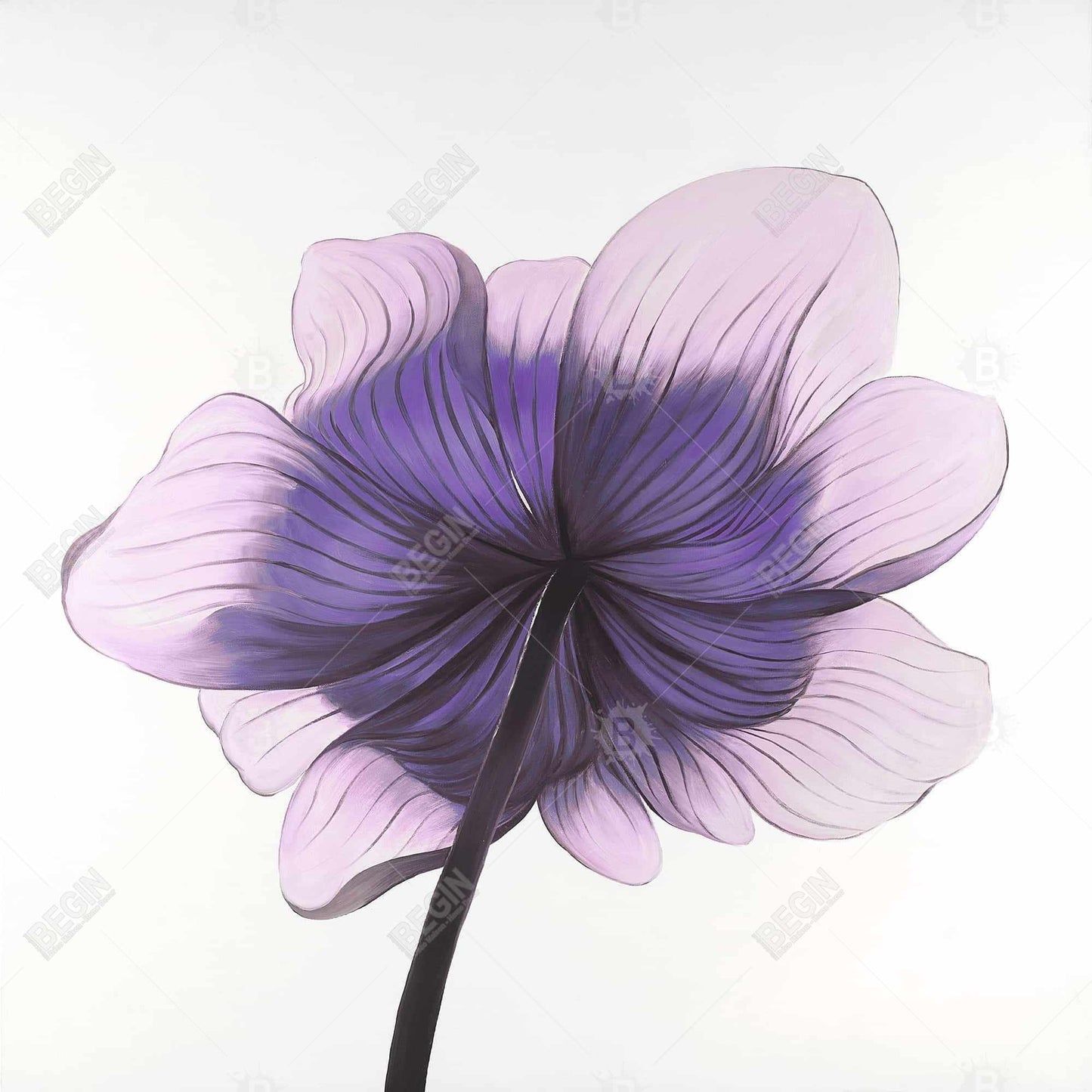 Magnifique toile d'anémone violette | Décoration de chambre