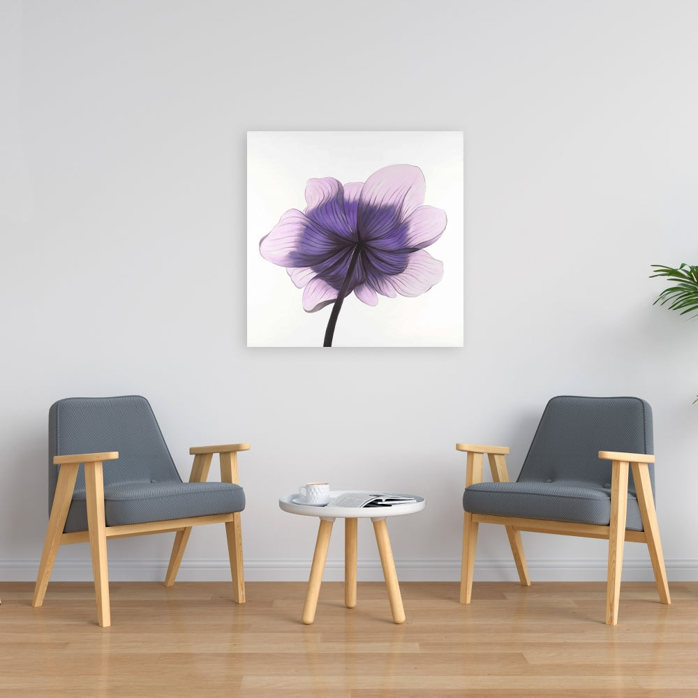 Magnifique toile d'anémone violette | Décoration de chambre