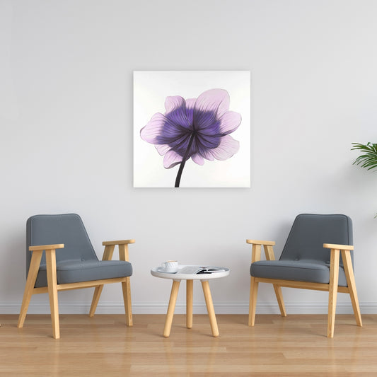 Beautiful Anemone Purple Flower Canvas | Bedroom Home Decor