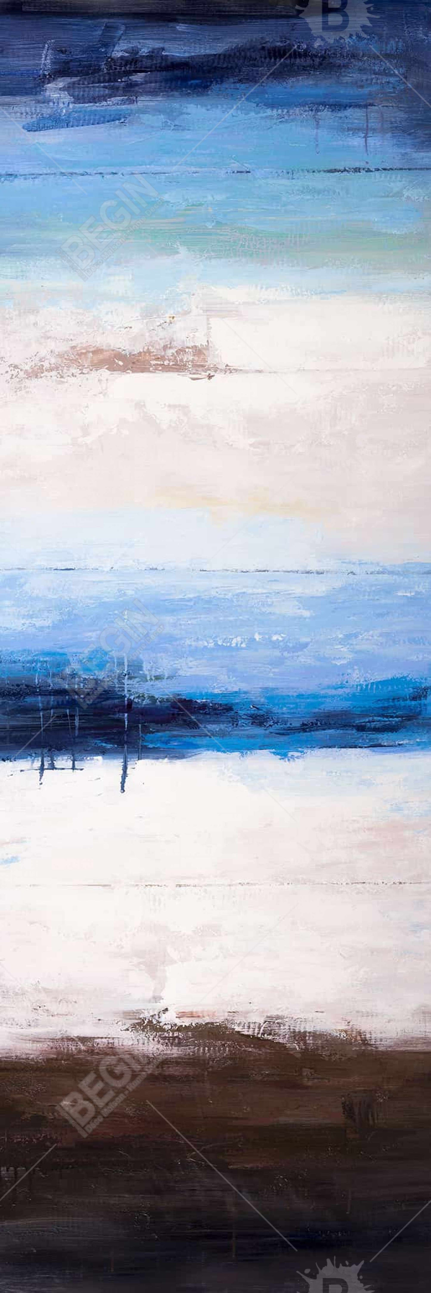 Colors of the Beach | Blue Industrial Abstract Canvas Decor