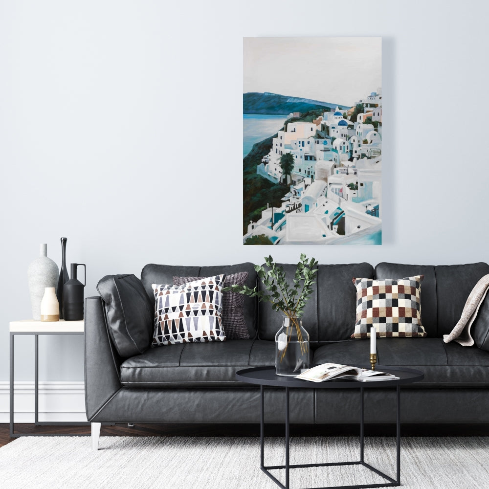 Travel in Greece | Hyperrealist Cities Bathroom Canvas Decor