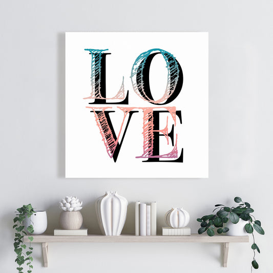 Colorful Love Bohemian Bedroom Canvas - Quotes & Motivational Decor