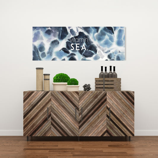 Vitamin Sea Canvas | Coastal Blue Sea Wall Art for Home Decor