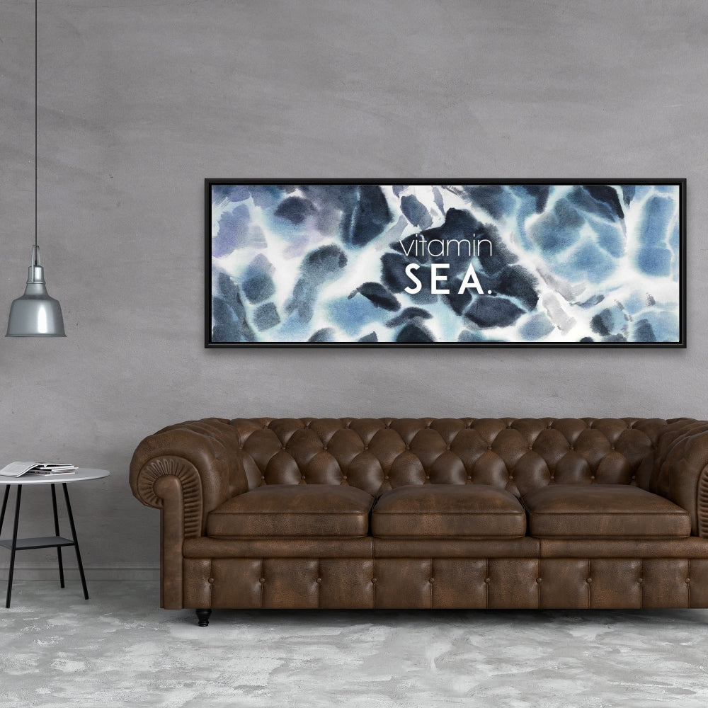 Toile illustrative bleue « Vitamine Sea » | Décoration d'intérieur
