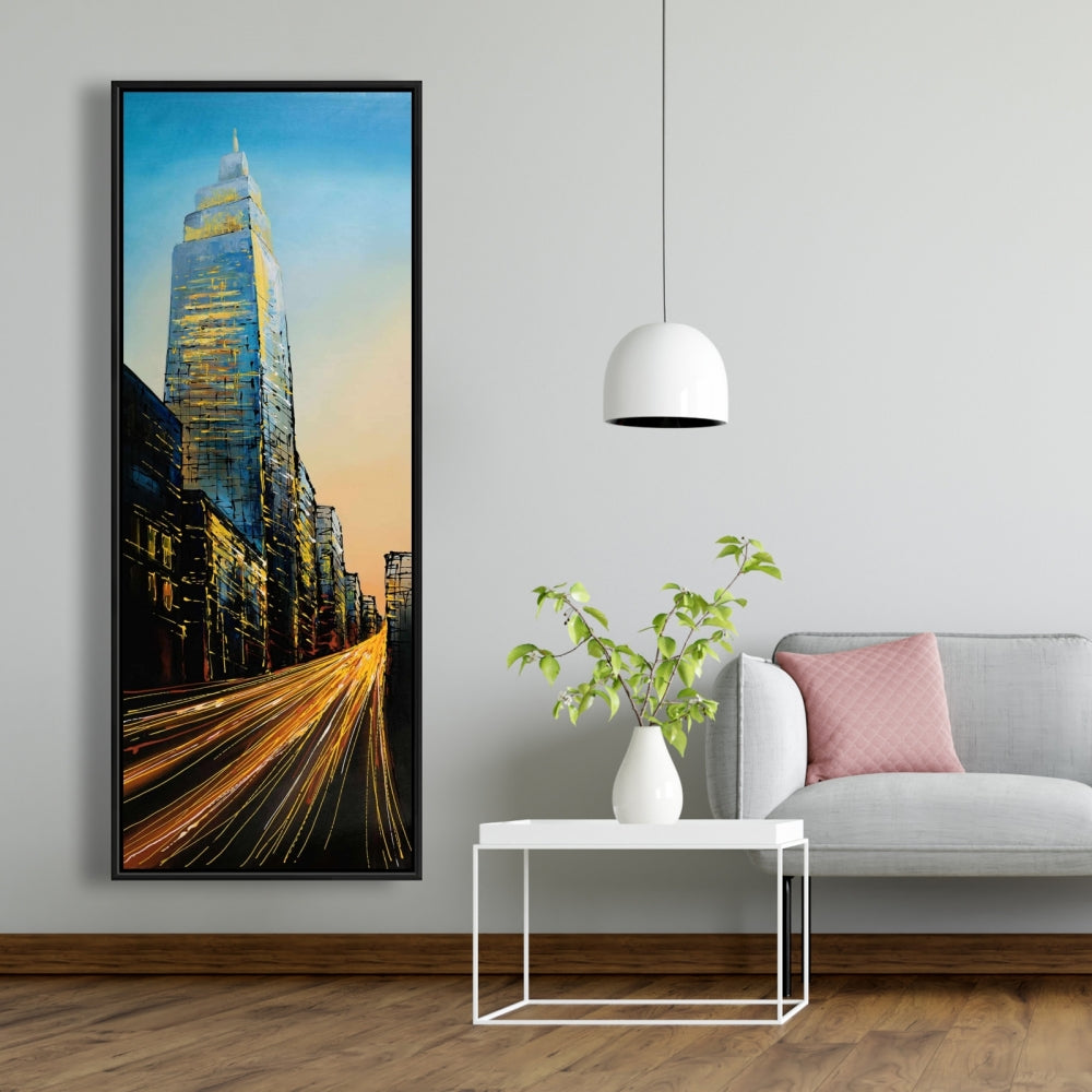 Empire State Building Street Canvas | Modern Framed Home Decor