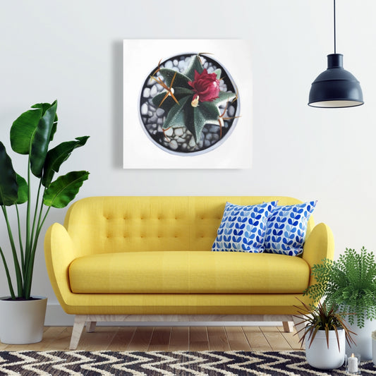 Toile « Cactus en pot » | Décoration botanique pour la maison, imprimé floral