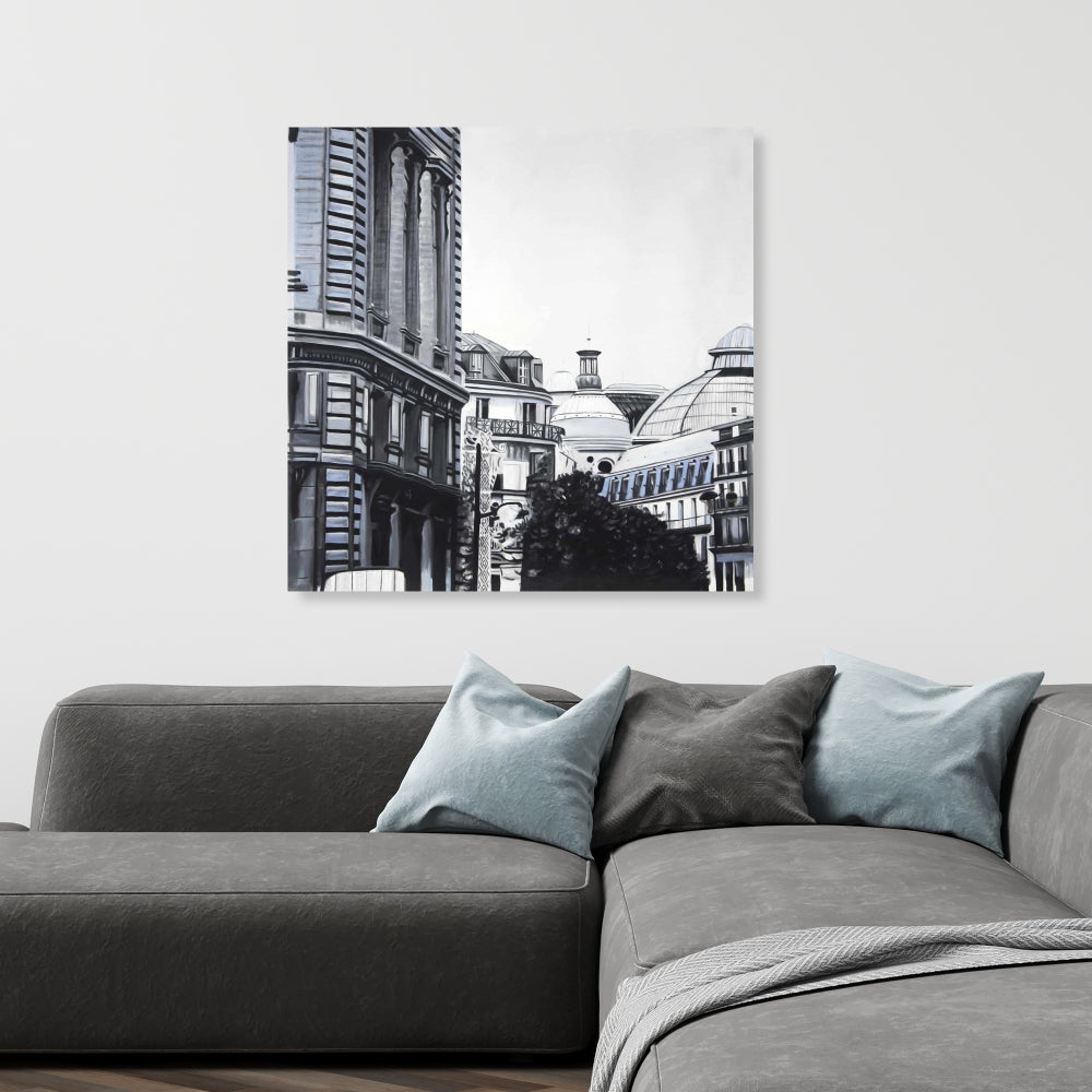 Historic Downtown Bedroom Canvas - Hyperrealist Home Decor