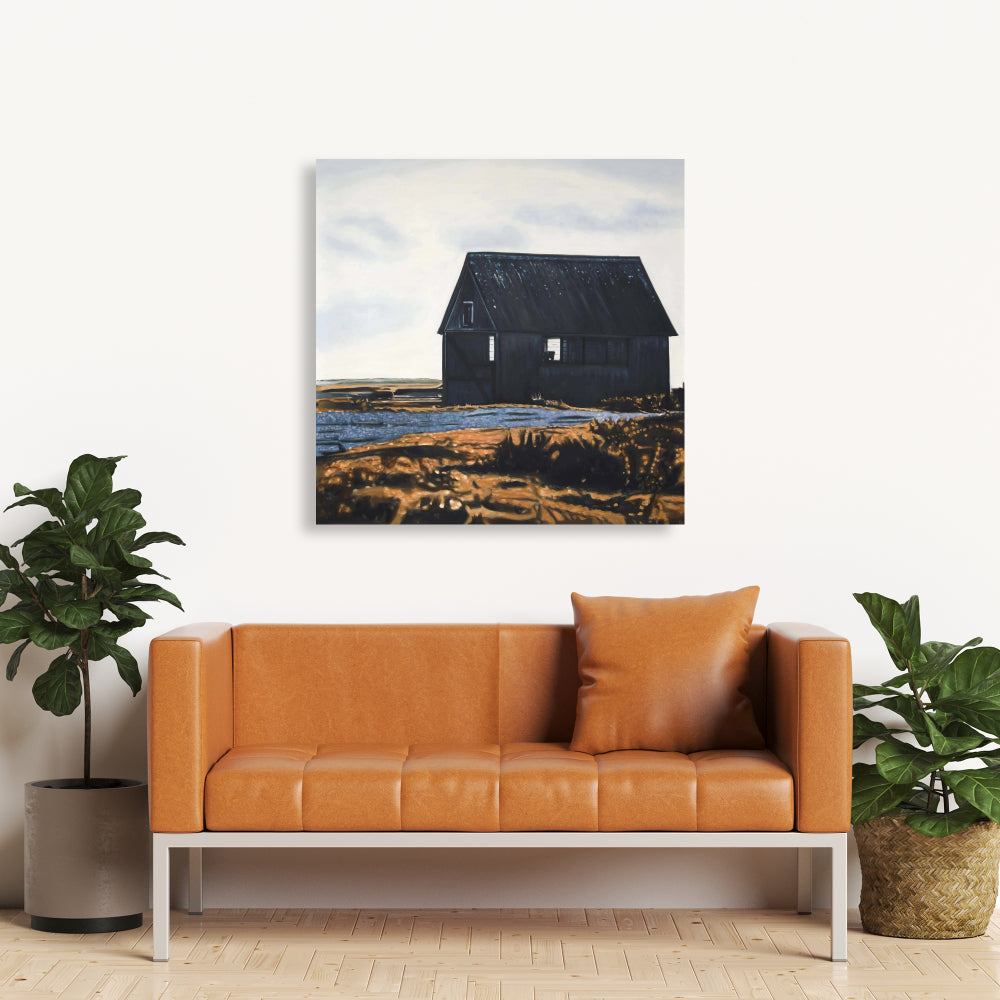 Abandoned Barn Rustic Canvas | Home Decor Landscapes Leaves