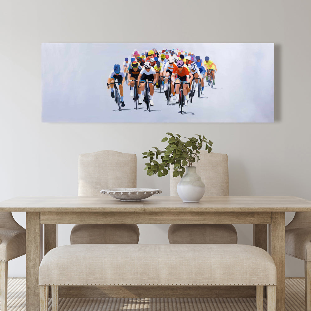 Cycling Competition Blue Canvas | Home Decor Hobbies Art