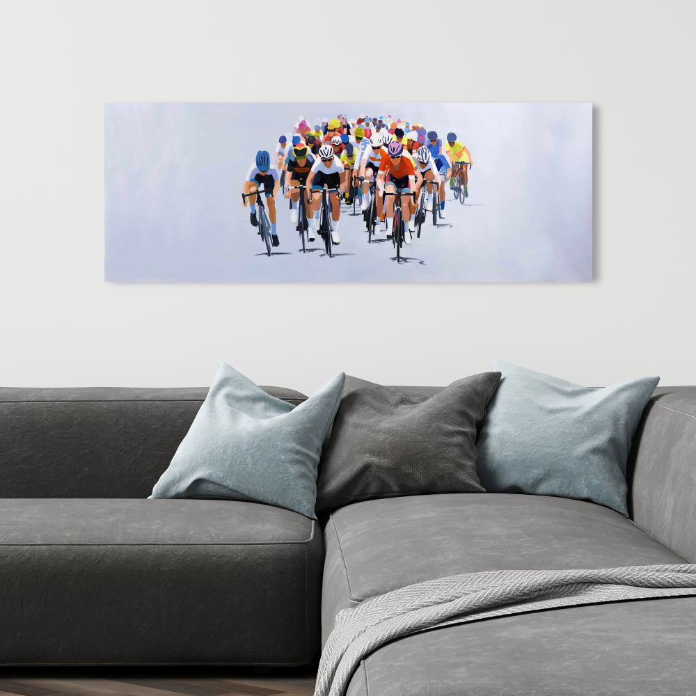 Cycling Competition Blue Canvas | Home Decor Hobbies Art