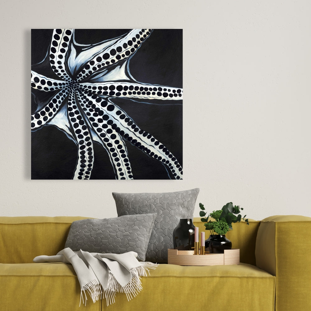 Grande toile tentacule de pieuvre | Décoration d'intérieur animaux marins