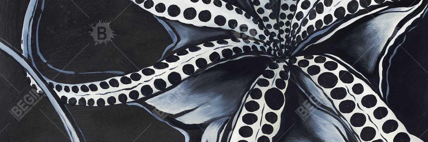 Octopus Tentacle Canvas - Blue Aquatic Bathroom Home Decor