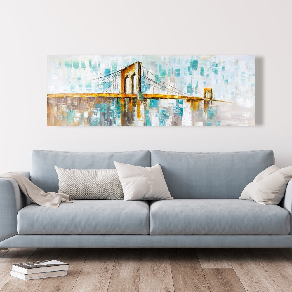 Brooklyn Bridge Industrial Bedroom Canvas | Home Decor Wall Art