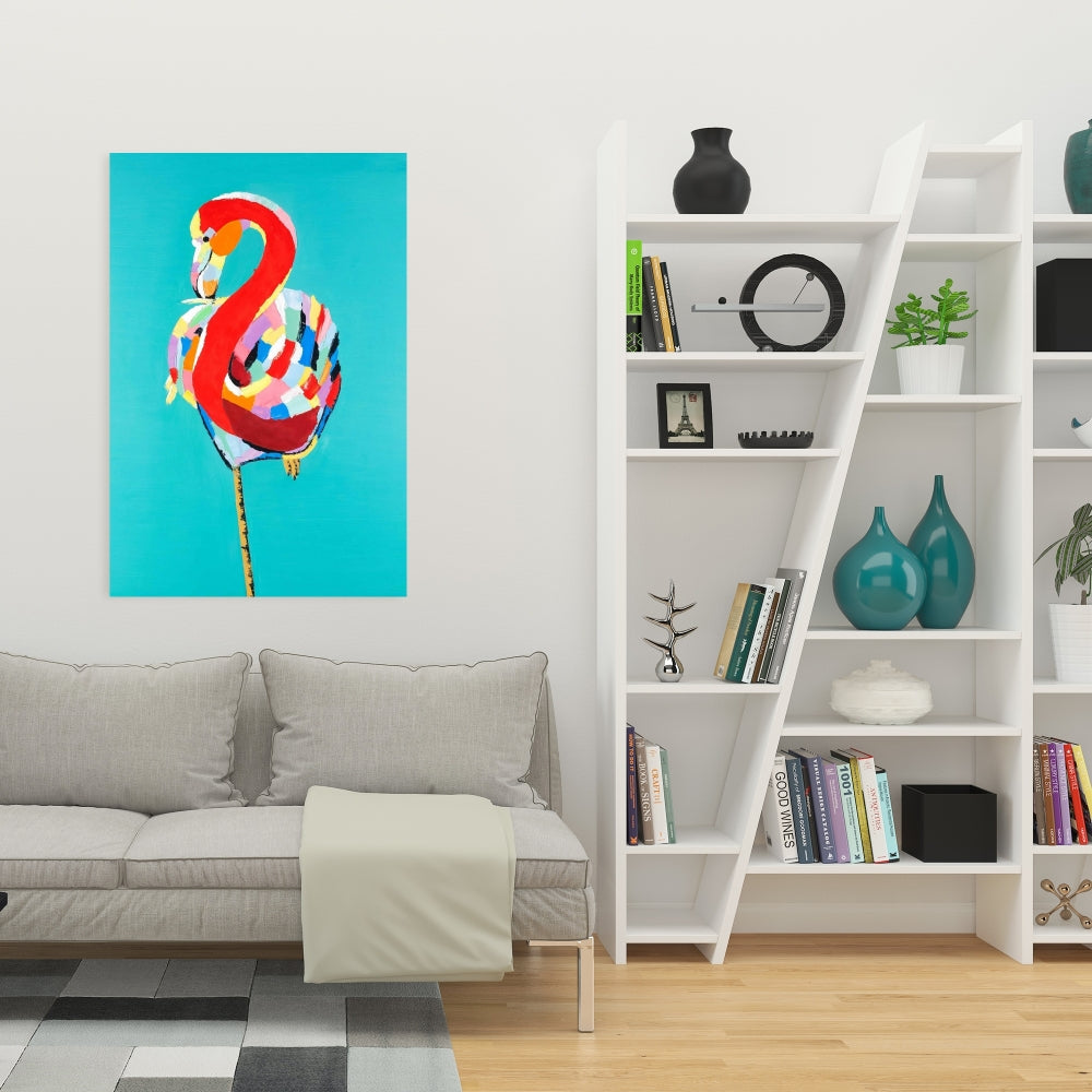 Colorful Flamingo Canvas - Exotic Red Animals Home Decor