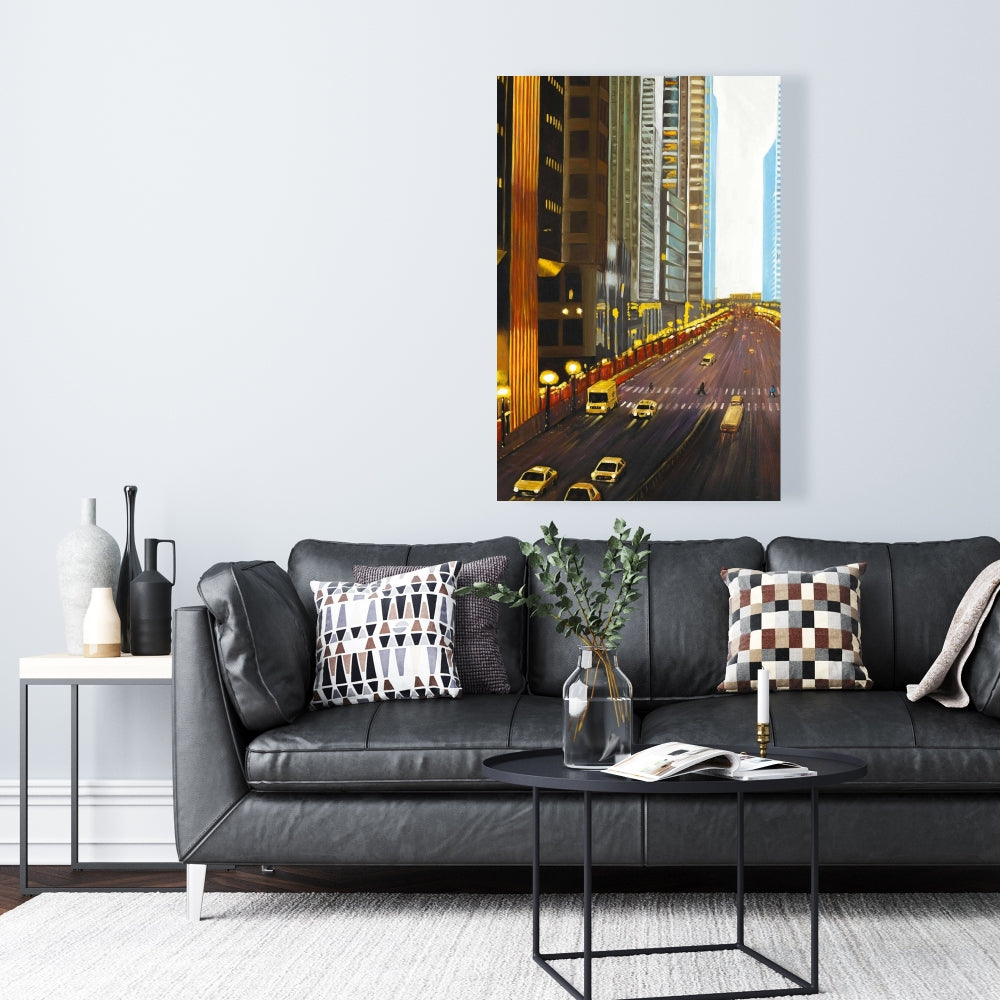 Scenic New York City 9th Street Blue Canvas | Home Decor