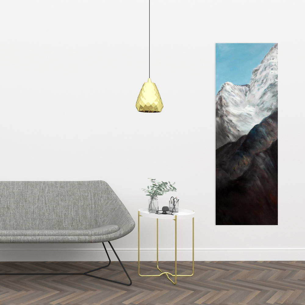 Emblematic Himalayan Peaks Blue Canvas - Contemporary Decor