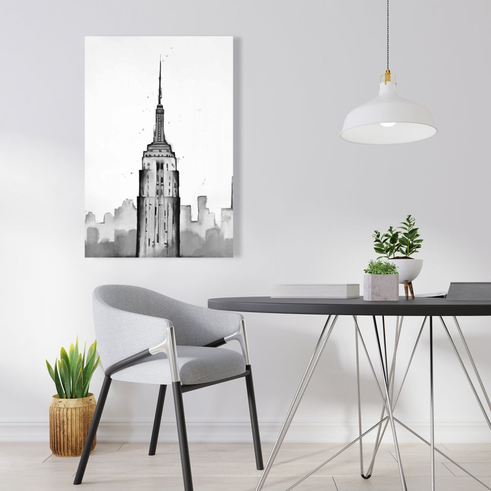 Empire State Building Canvas | White Bedroom Wall Decor