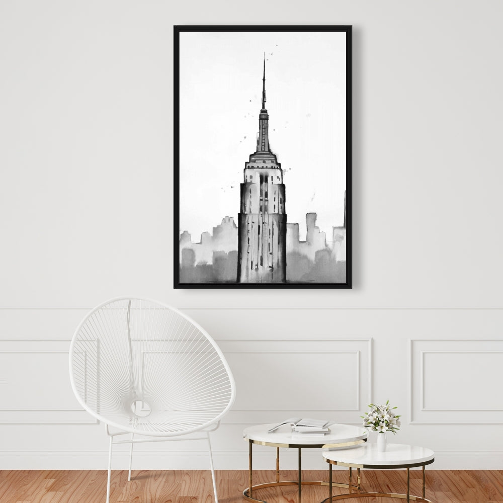 Empire State Building Canvas - Industrial City Home Decor