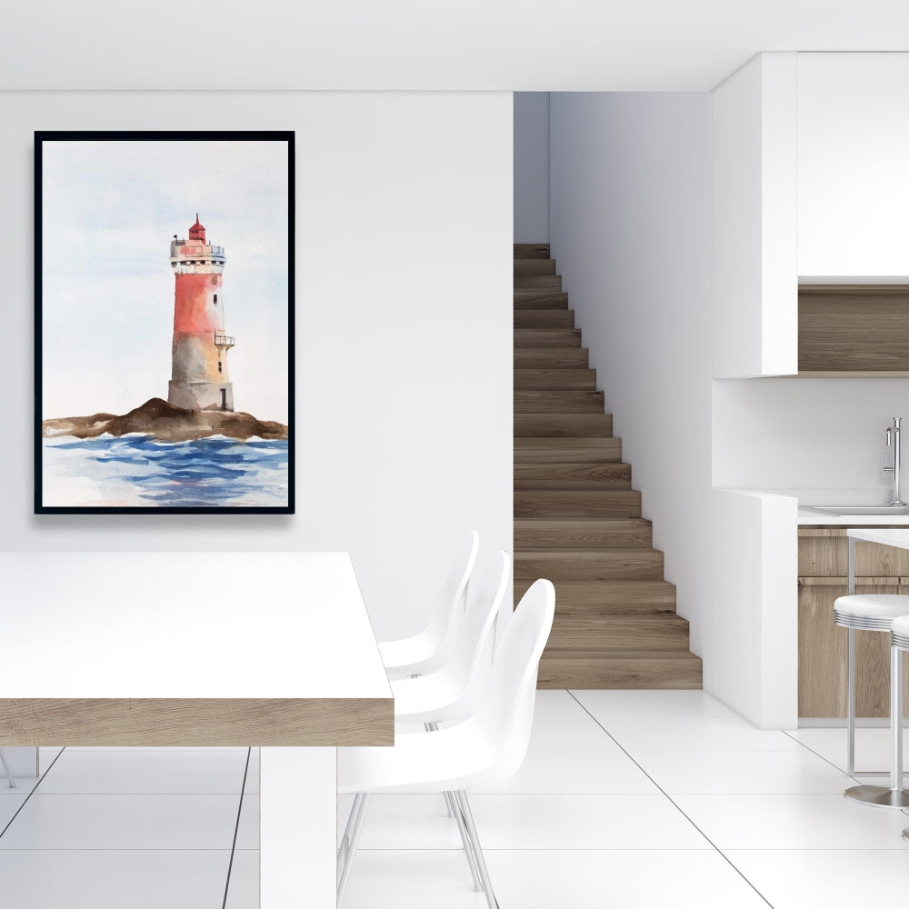 Français Phare Les Pierres Noires Toile | Décor de chambre côtière